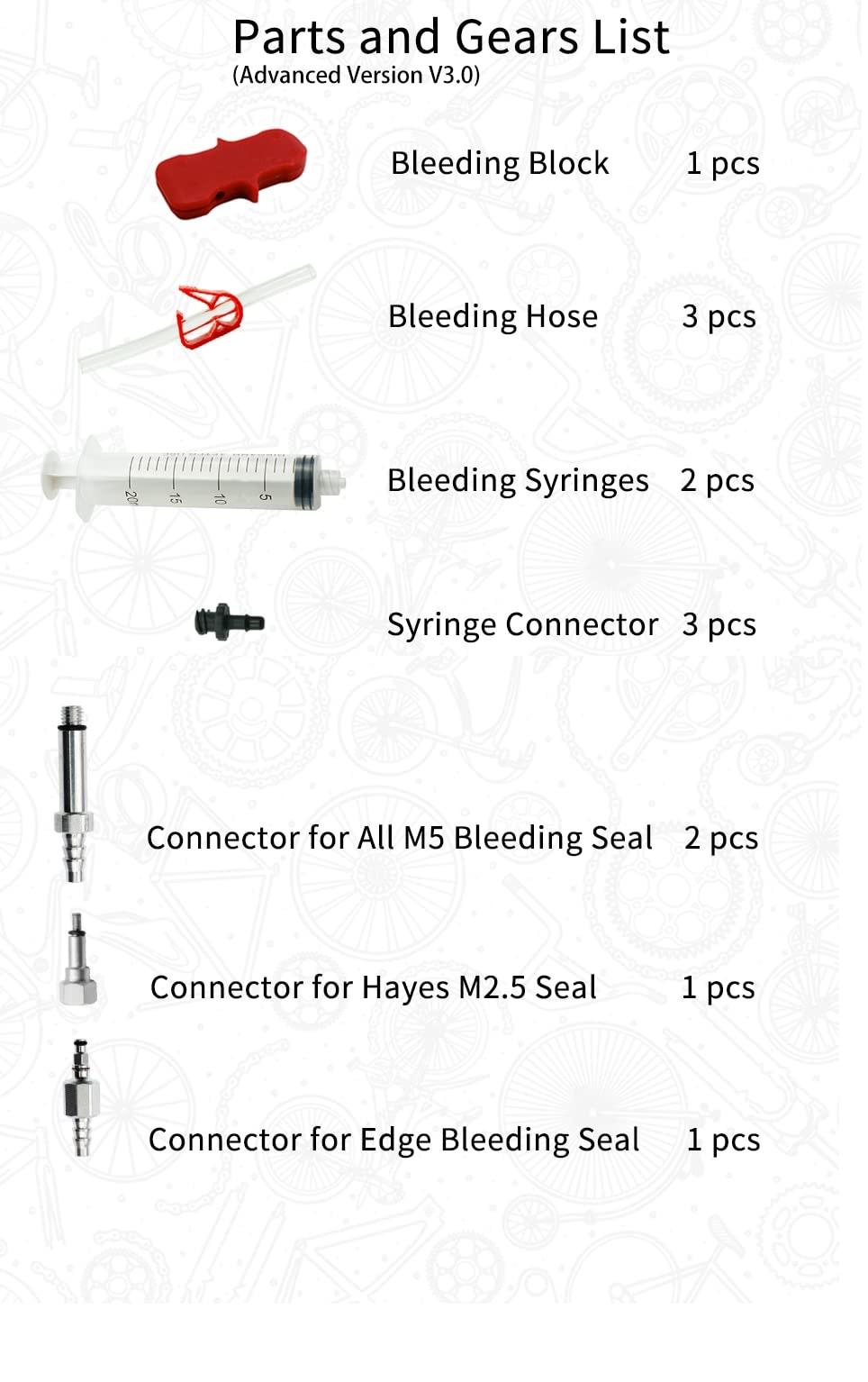 Hydraulic Disc Brake Bleed Kit Advanced Version for AVID, Hayes and Formula