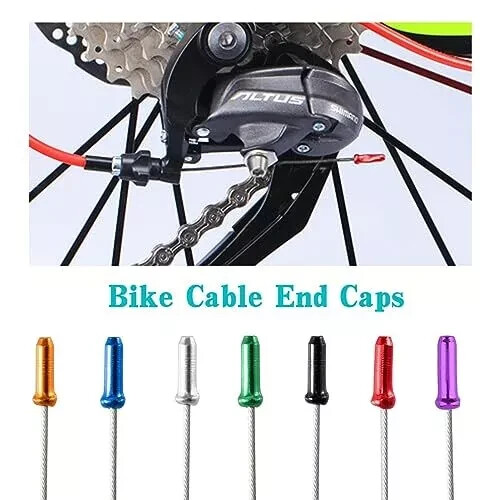 100 Pcs Bike Cable Ends Caps Bicycle Cable End Crimps Mountain Bike Brake Tips