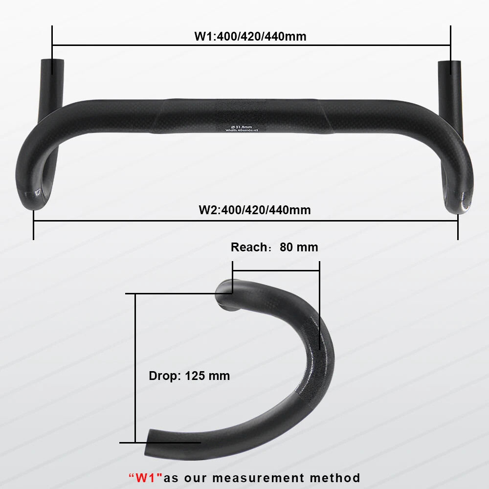 Carbon Road Bike Flats Handlebar Racing Bicycle Speed Handlebar 400/420/440mm