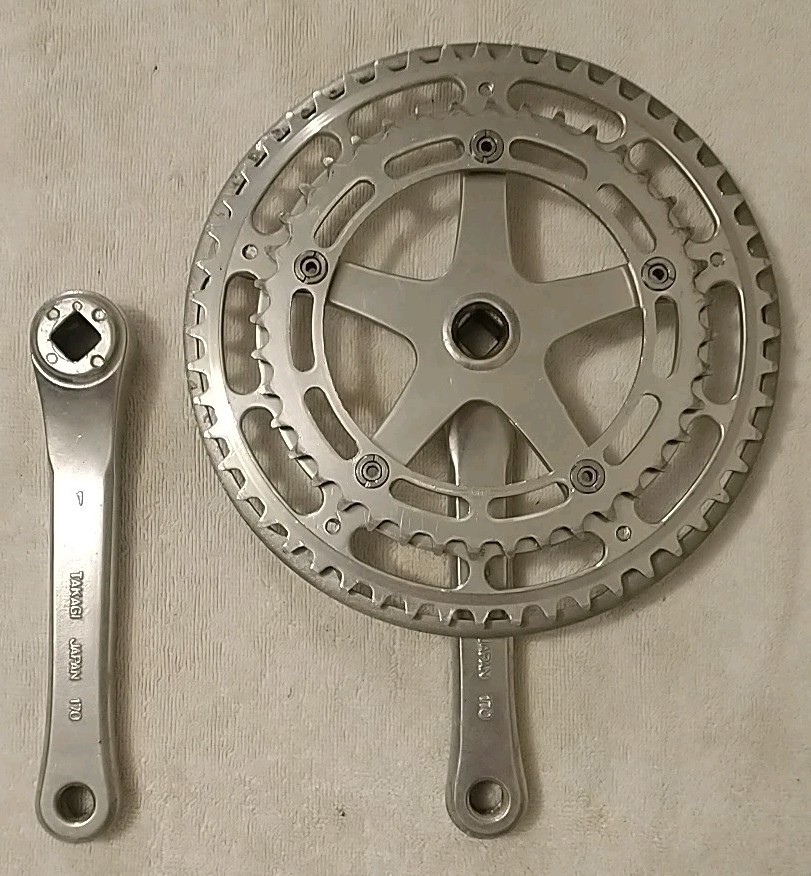 Vintage Takagi Tourney ST Double Crank Set 170mm 52/40T
