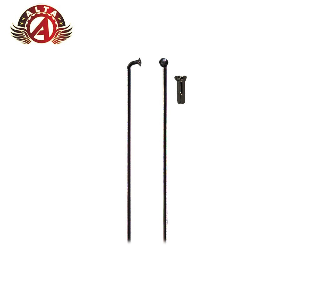 4 REPLACEMENT Bicycle Spokes 14g Stainless Steel W/Nipple Black (100mm-290mm).