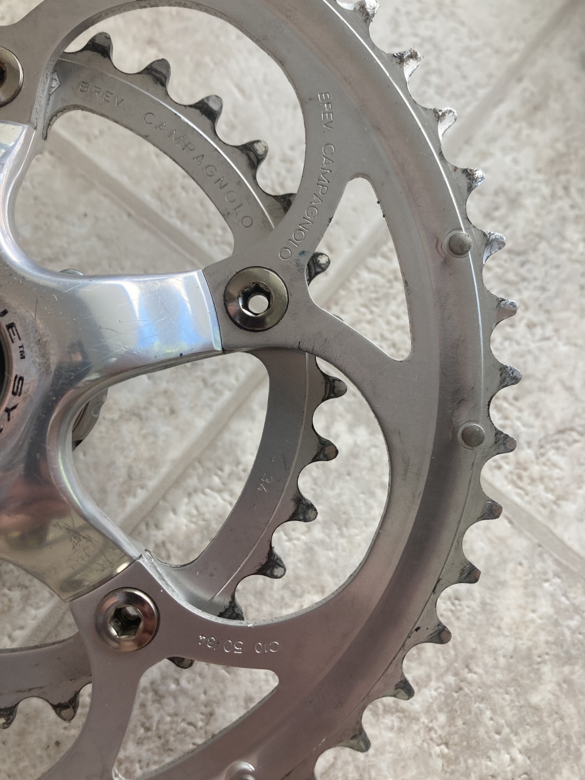 Campagnolo Centaur Crankset 10 Speed Ultra Torque, 50/34, 175mm w/ Italian BB