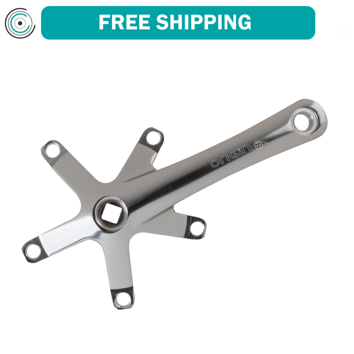 Origin8 Alloy Triple Crank Arm Set 155mm Aluminum 113.5mm JIS Square Taper