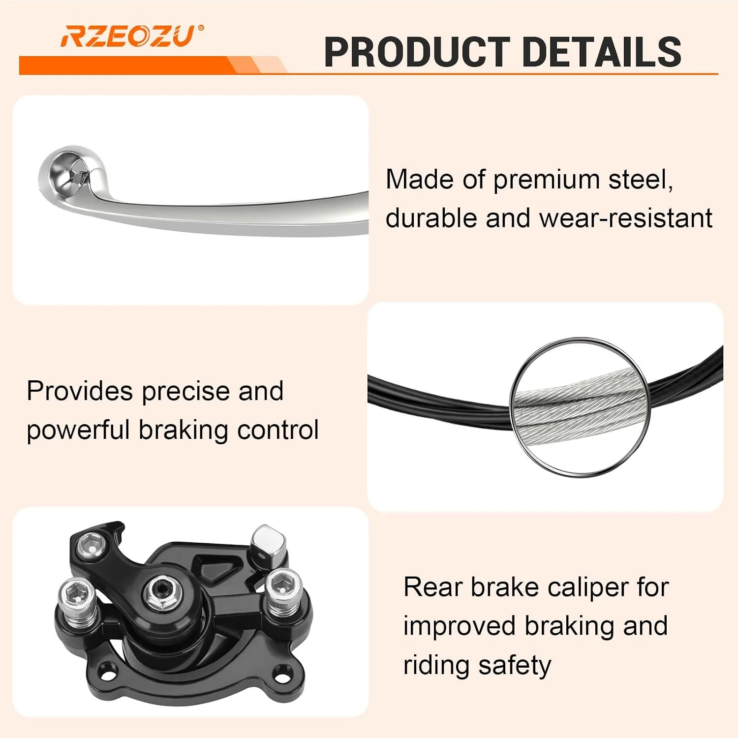 Mini Bike Brake Lever Caliper Kit Replacement for Coleman CT100U | Disc Brake Ki
