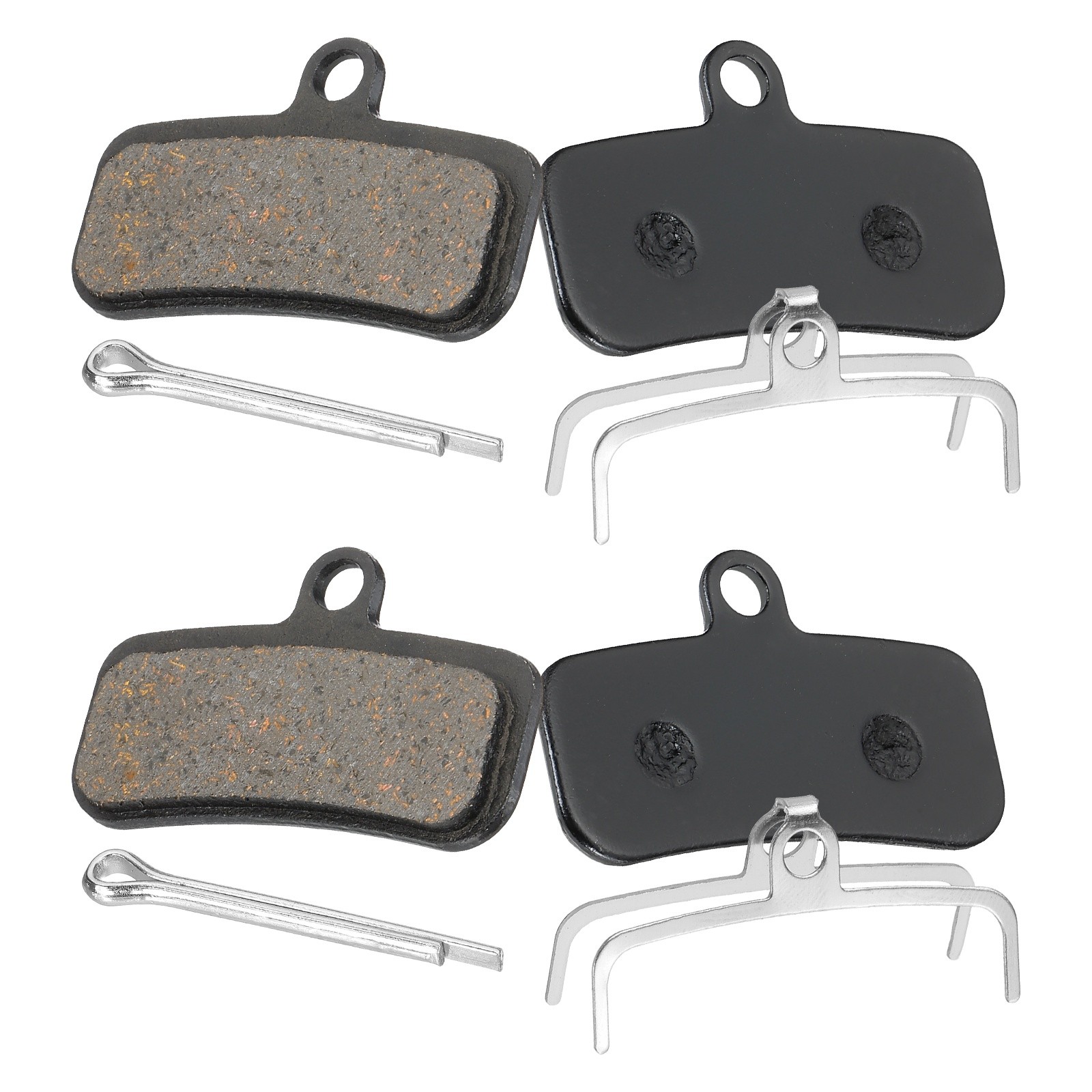 2set Disc Brake Pad 1.56″ x 0.65″ Bike Brake Pads with Spring and Pin, Black