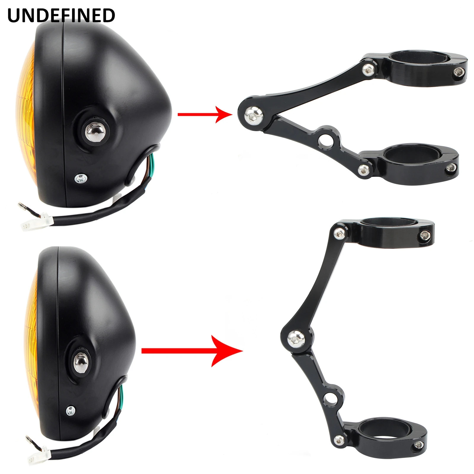 33mm 58mm Headlight Bracket Mount Clamp Fork Tube Light Holder 54mm 49mm 45mm