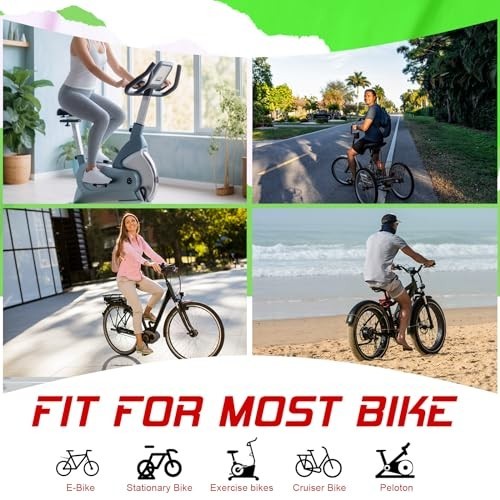 BUCKLOS Wide Bike Seat 9.8×10.2 In Leather Foam Waterproof Men Women Universal