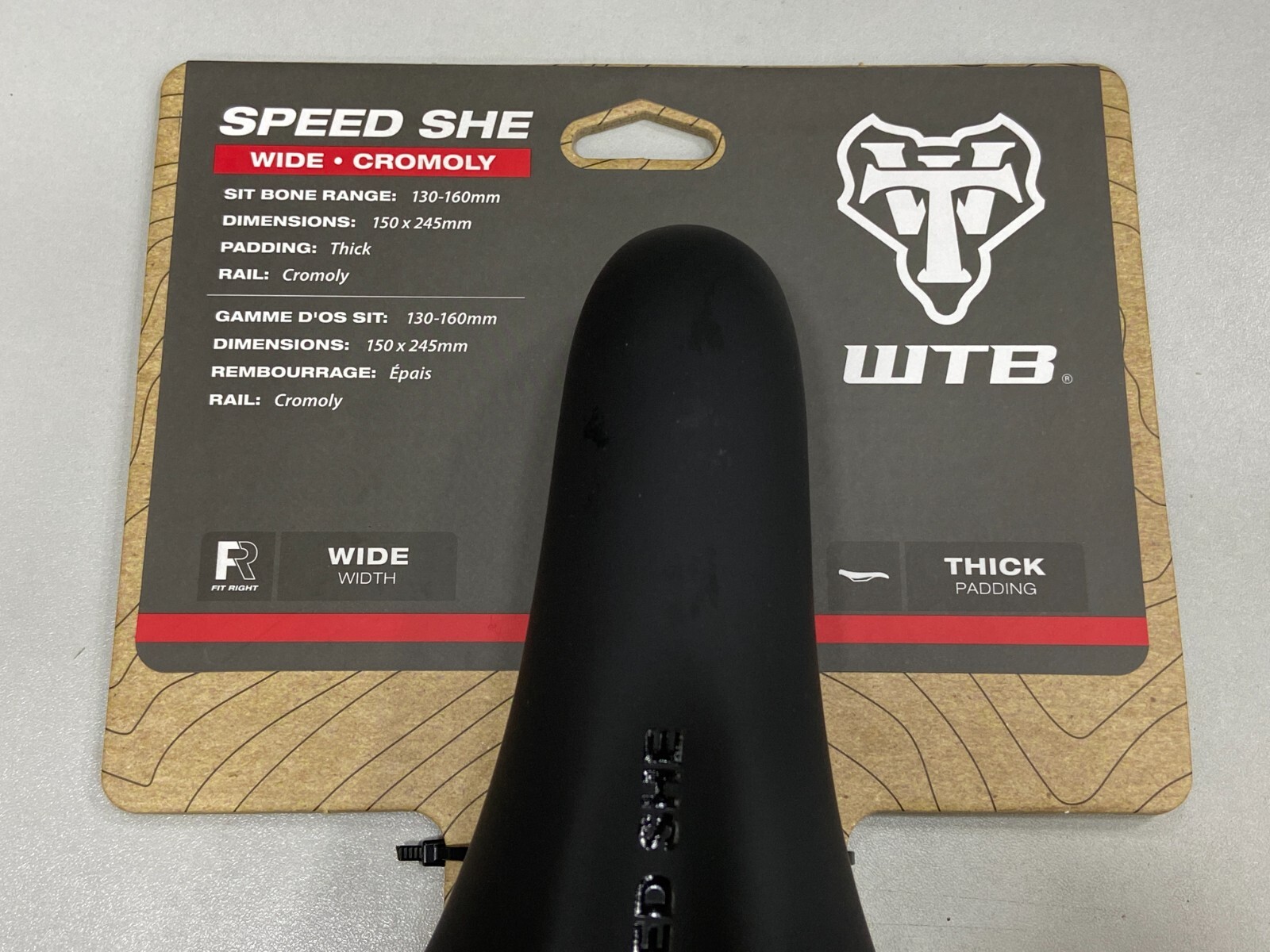 WTB Speed She Wide Thick Padding Cromoly Rail 150x245mm Saddle (Black)