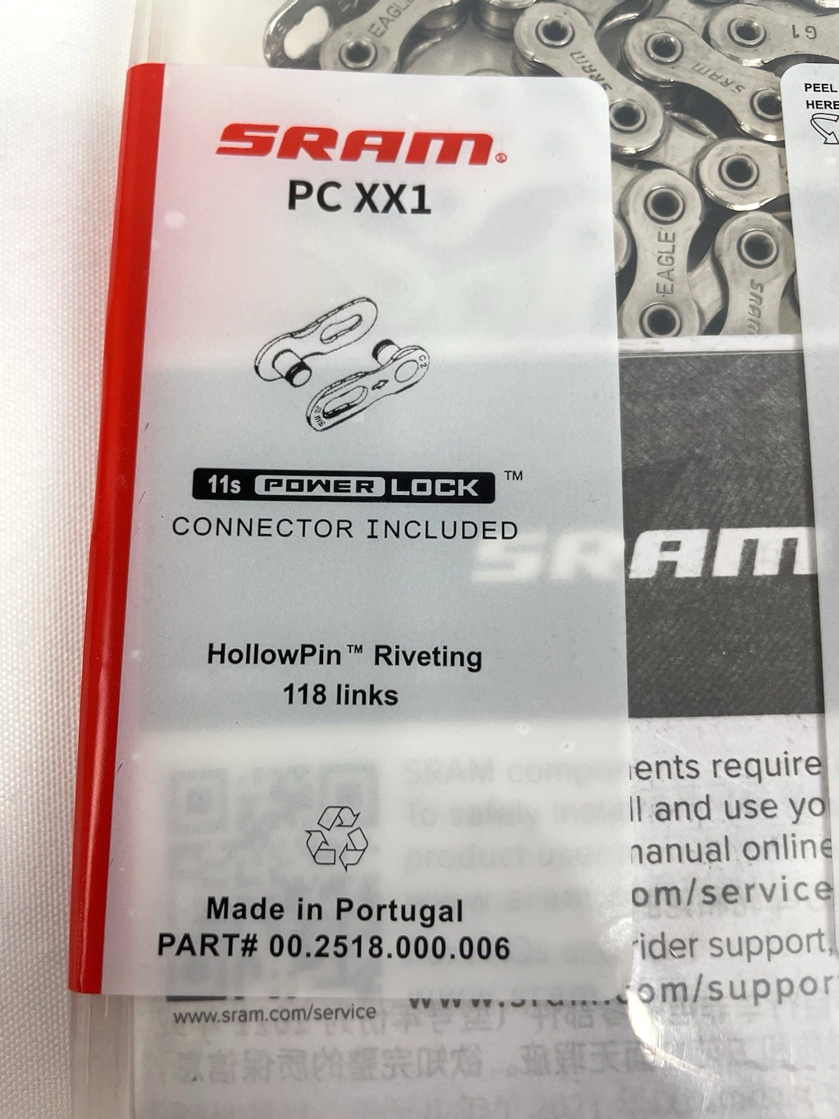 SRAM PC XX1 11S Bike Chains 118 Links Hollow Pin Silver Chain