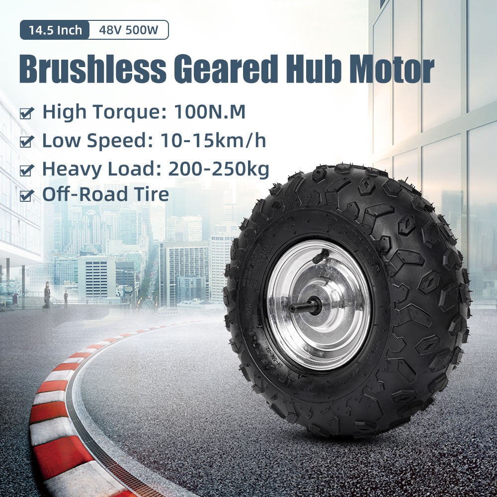 14.5 Inch 48V 1000W Electric Brushless Geared Hub Motor F Agricultural Vehicles