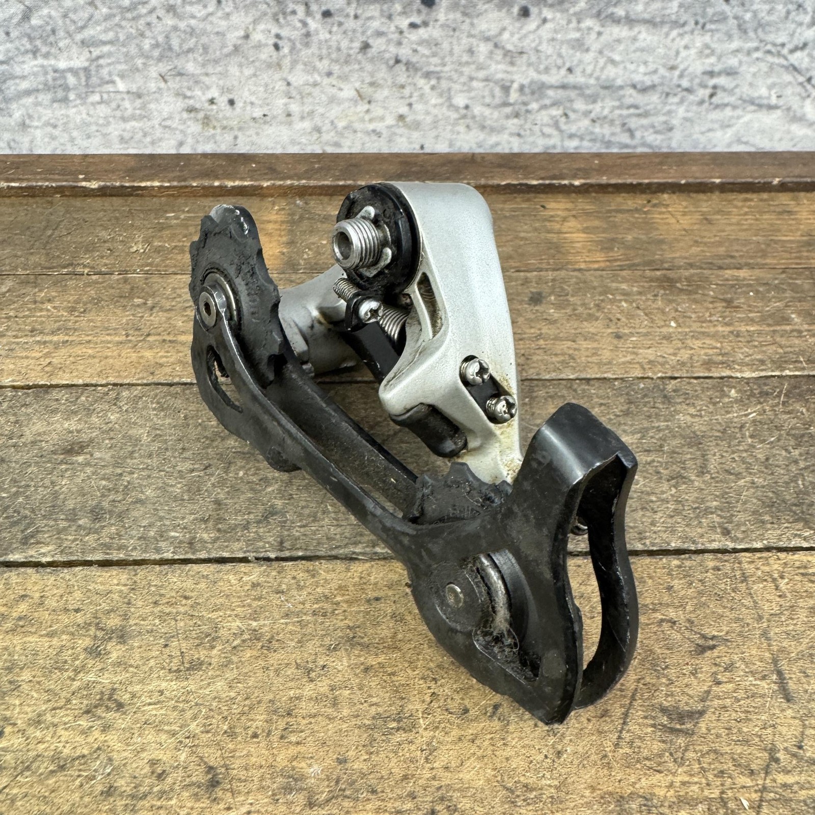 Vintage Shimano Deore XT RD-M750 Rear Derailleur Long Cage 9s Silver Japan MTB