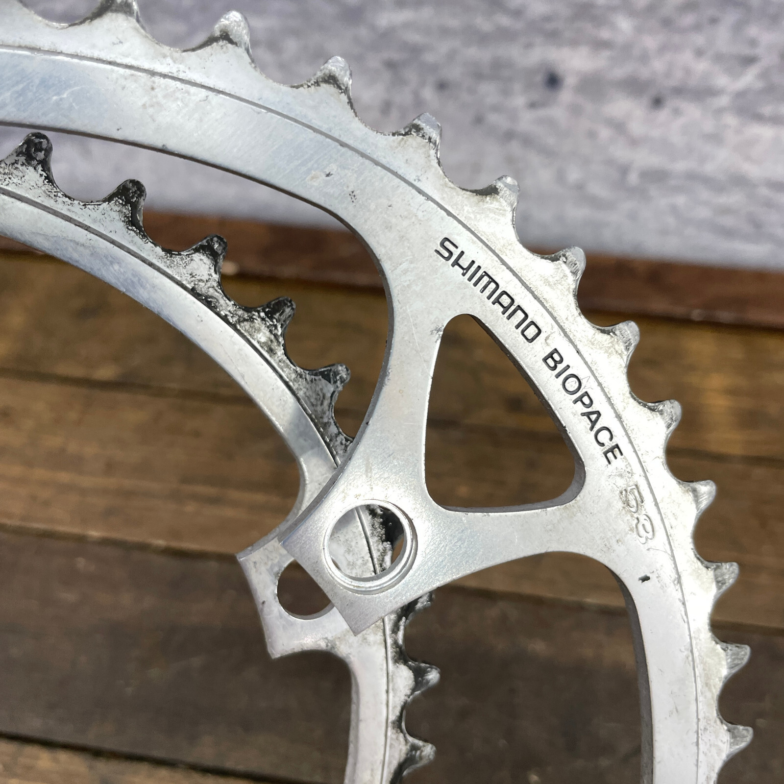 Vintage Shimano 600 Biopace Chainring Set 130 BCD 52 42 Tooth Ring 52t 42t 80s