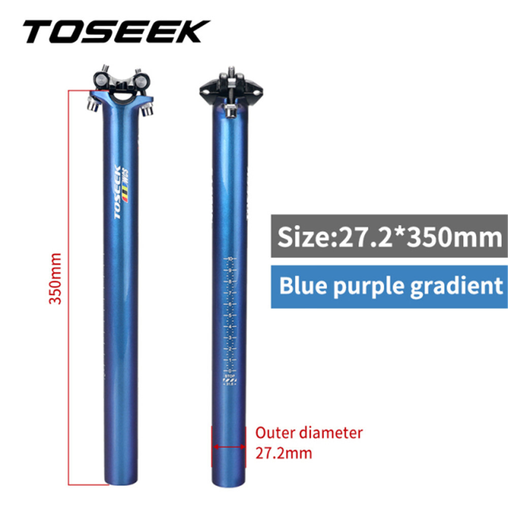 2026 Toseek Carbon Fiber MTB Road Bike Seatpost Bicycle 27.2/30.8/31.6*350/400mm