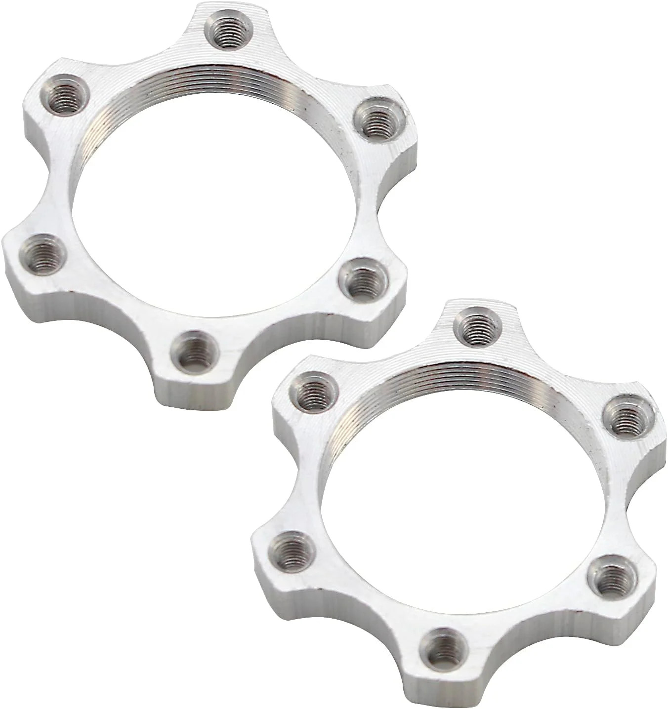 2 Pcs Bike Bicycle Freewheel Threaded Hubs Disk Disc Brake Rotor Aluminium Alloy