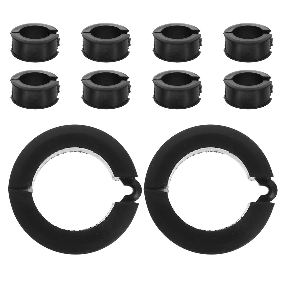 10Pcs Durable Bicycle Handlebar Shim Kit Black Tpr Anti Slip Shock Absorption