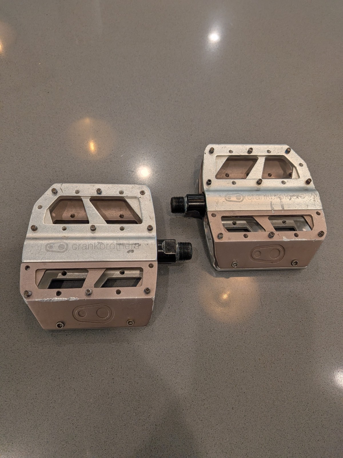 Crankbrothers 5050 Aluminum Platform Pedals 9/16in Silver/Anthracite Pair