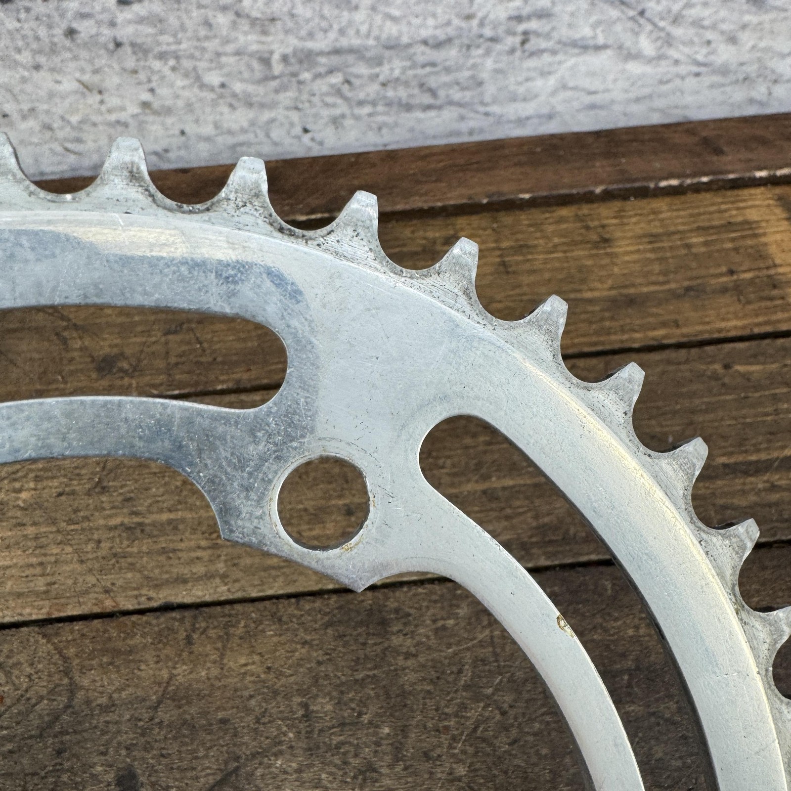 Vintage Zeus 45T Chainring 119 BCD 5-Arm Silver Aluminum Road Bike