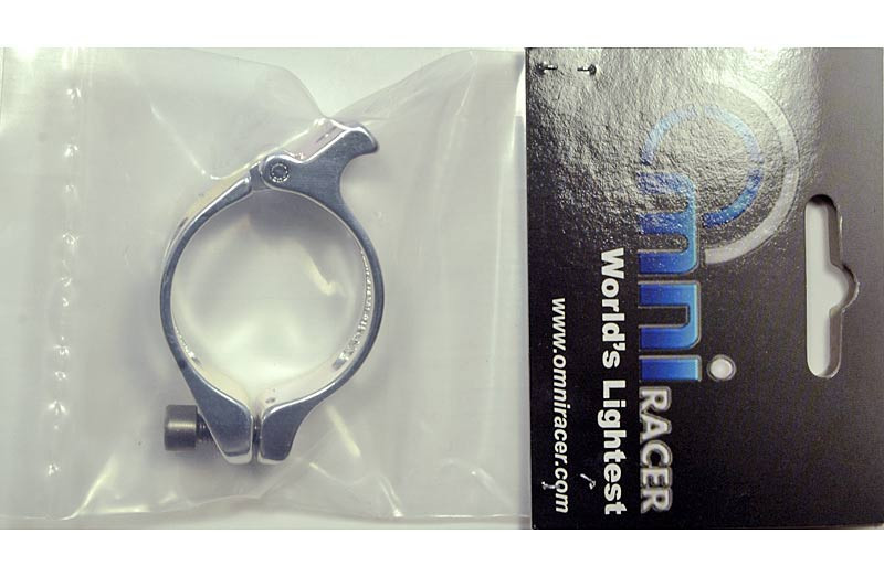 OMNI Racer Worlds Lightest Front Derailleur Adapter Dura Ace Ultegra 31.8mm SILV