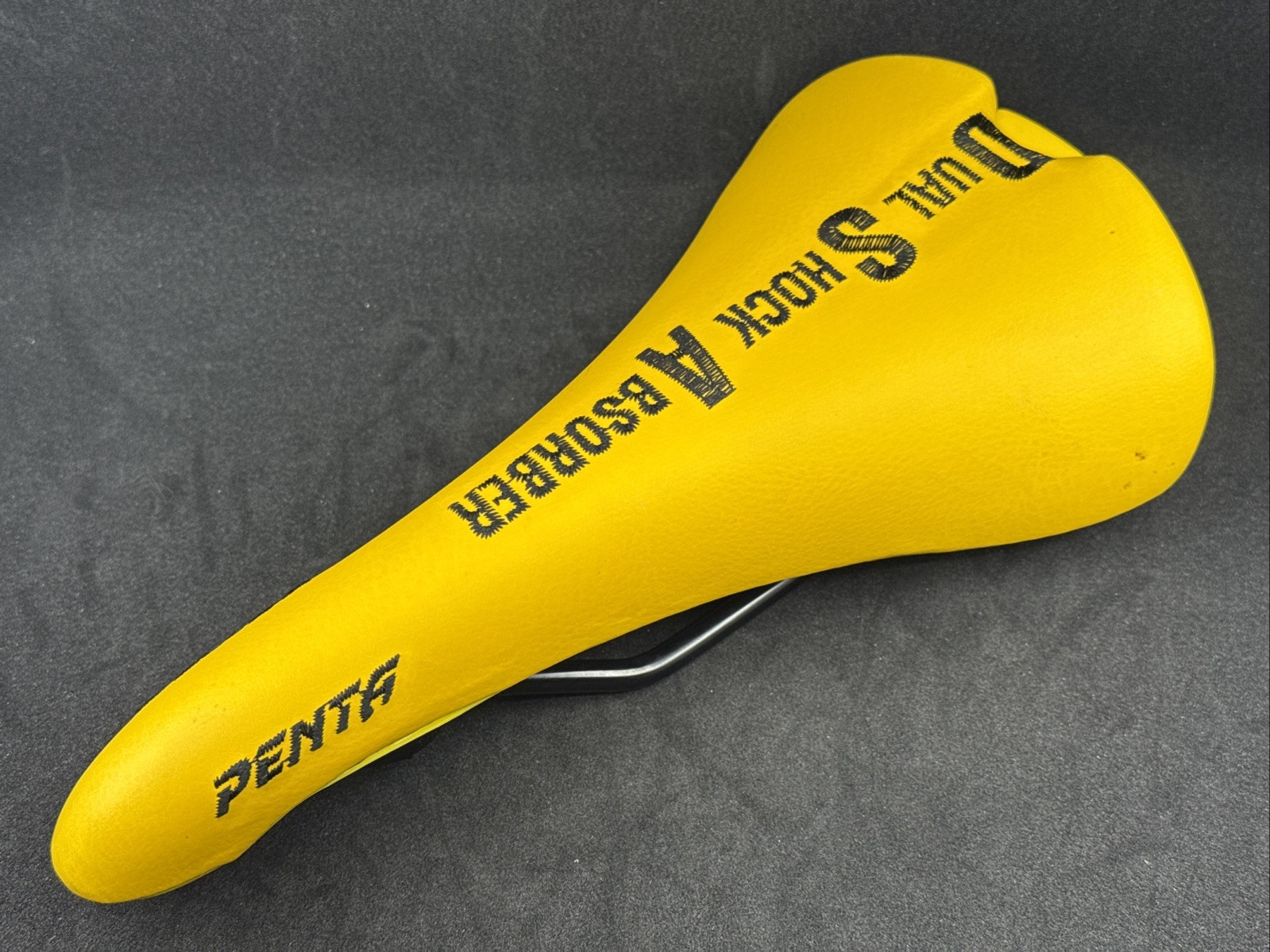 Gipiemme PENTA Saddle Dual Shock Absorber Yellow Steel Rails 270mm x 140mm