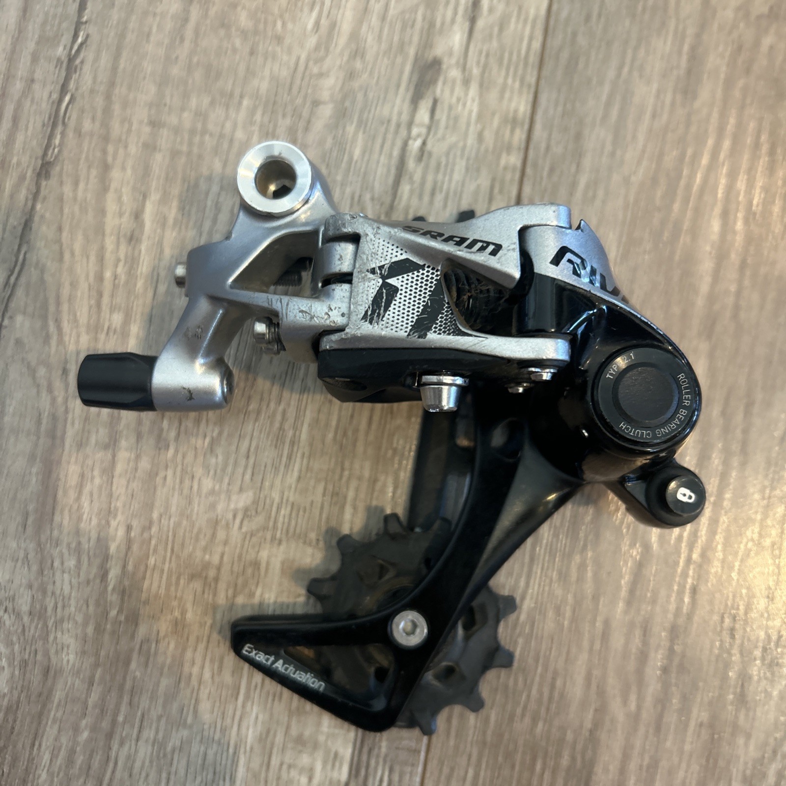 SRAM Rival 1 Rear Derailleur 11 Speed Long Cage Black/Silver 42t Max Cog Clutch