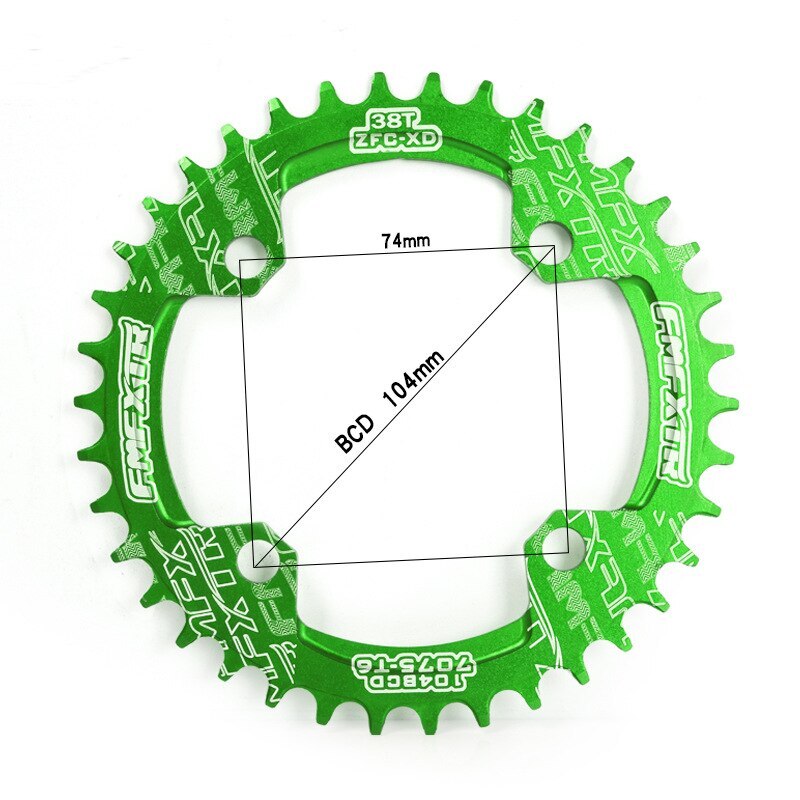 104BCD MTB Round Narrow Wide Chainring Bike Chainwheel 30/32/34/36/38/40/42T