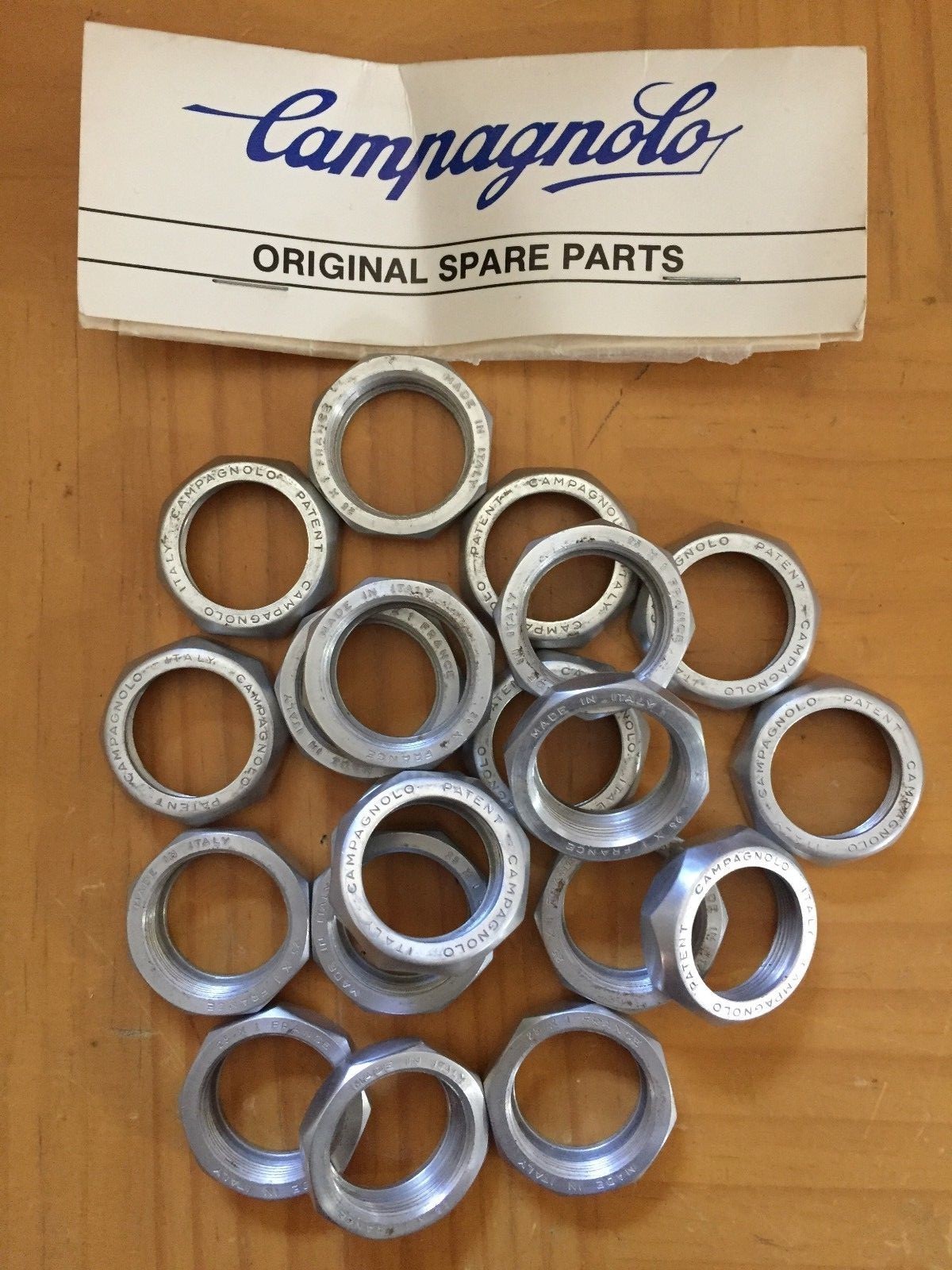NOS Campagnolo Super Record Alloy Headset Lock Nut French 25 x 1.00 for 25mm HS