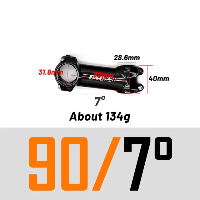 Road Bicycle Stem Ultralight 7 17 35 Degree MTB Stem Fork 28.6 31.8mm 60-130mm