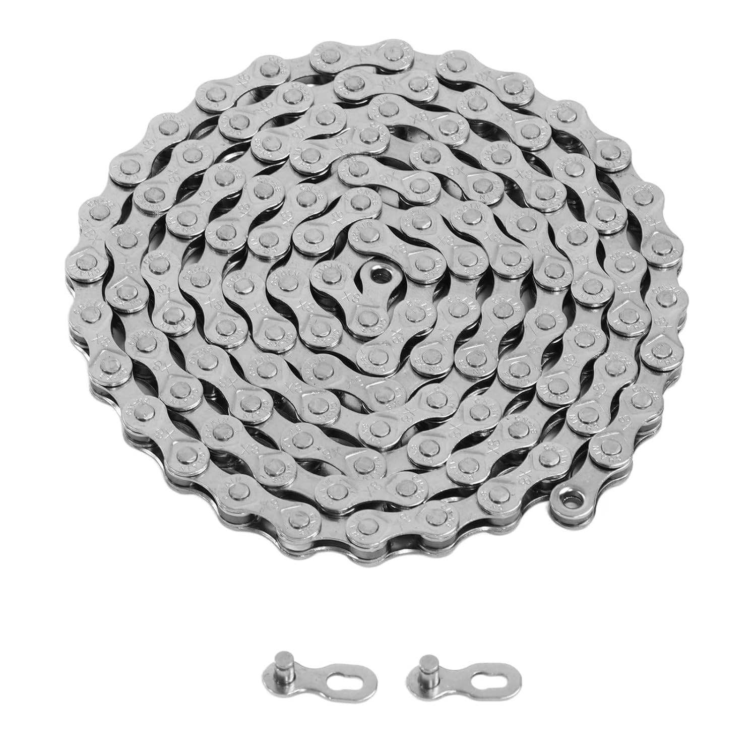 Stainless Steel Bike Chain for 6/7/8 Speed Bicycles – Articulating Buckle Res…