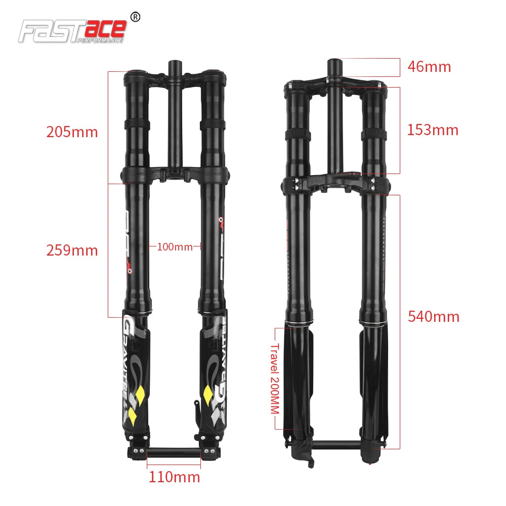 26/27.5/29 Inch Bike Front Suspension Fork 265*450/550lbs Shock Absorber