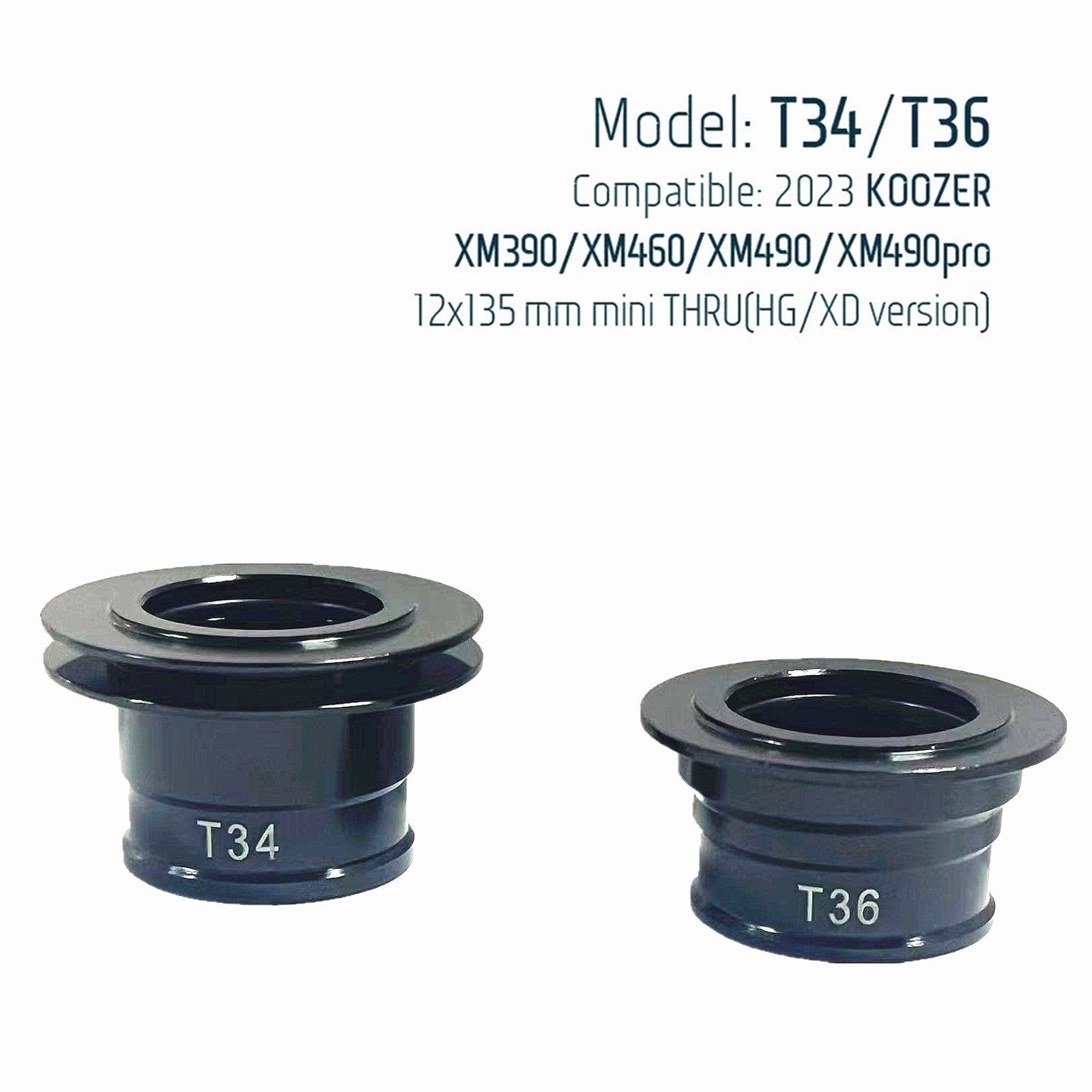 2 Pair T34+T36 XD/HG MTB Hub Endcap Adapter For Koozer 2023 Year’s XM390 460 490