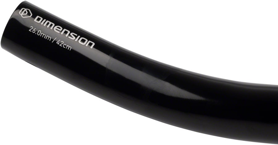 Dimension Short Drop Handlebar 26mm 42cmWidth 340g Black Aluminum