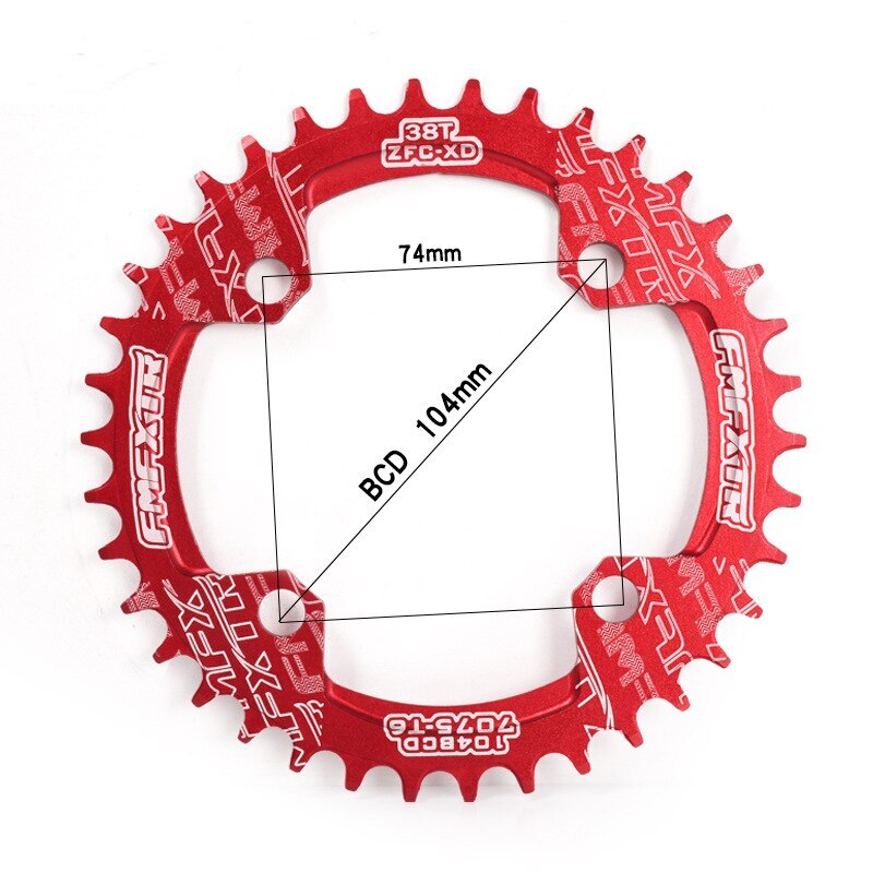 104BCD MTB Round Narrow Wide Chainring Bike Chainwheel 30/32/34/36/38/40/42T