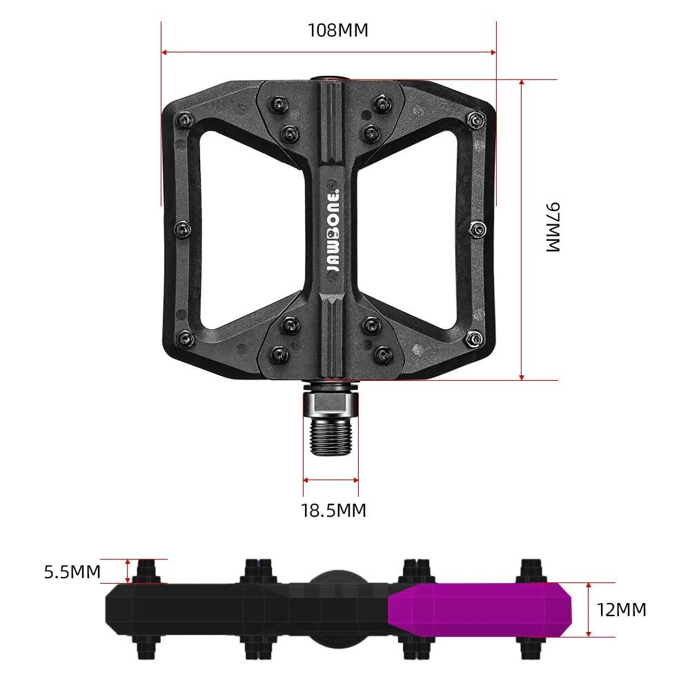 Mountain Bicycle Flat Pedal Modular Composite Sealed Bearing Road Bike Pedals