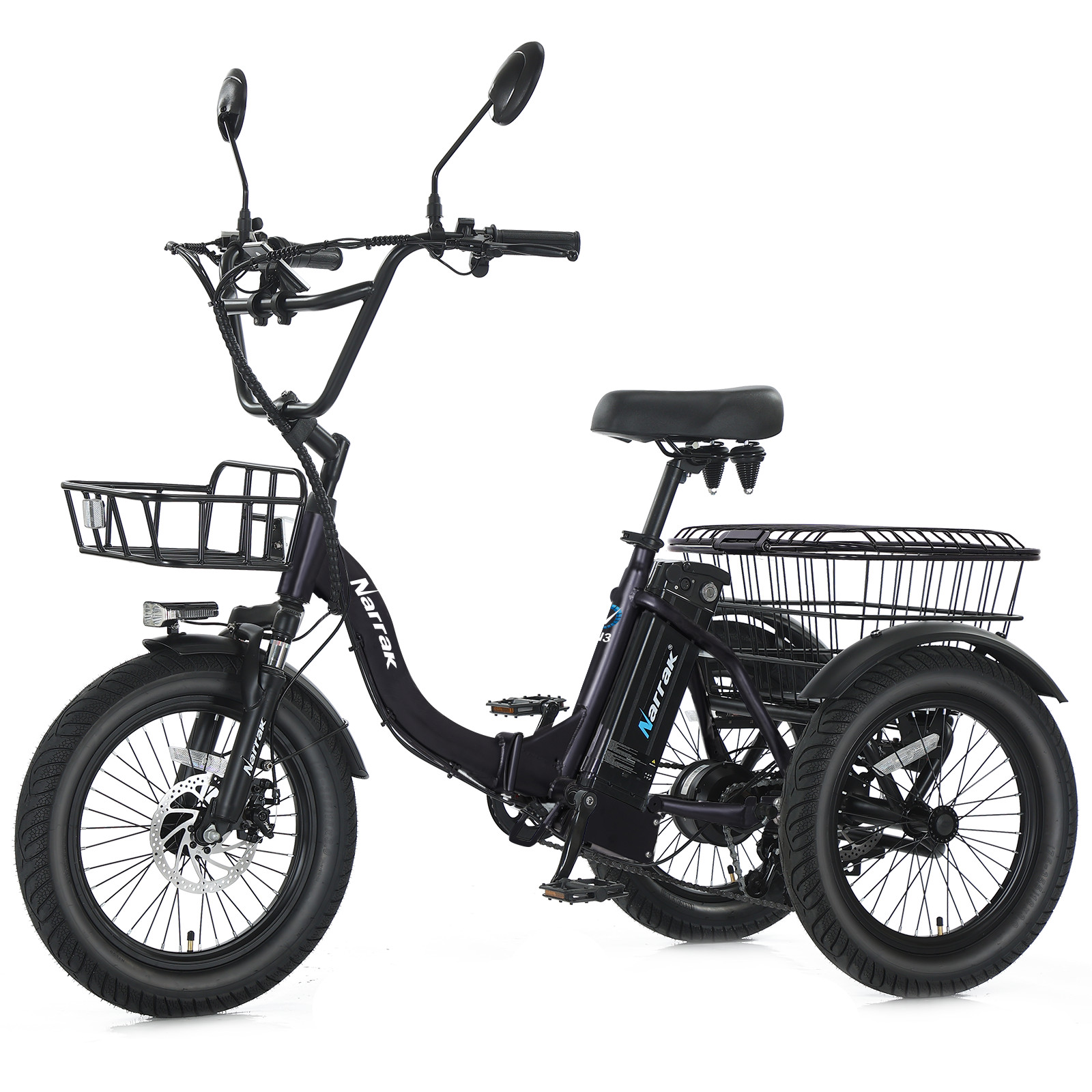 Narrak Electric Trike for Adults 36V 13.0Ah 700W 468WH 3 Wheel Electric Bicycle