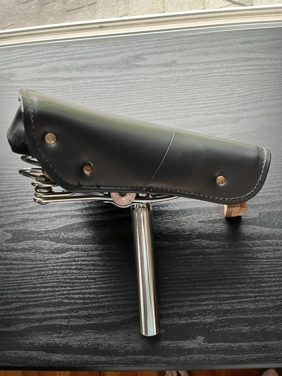 Vintage Brooks Mattress Spring Saddle Double Rail Raleigh Seatpost And Clamp