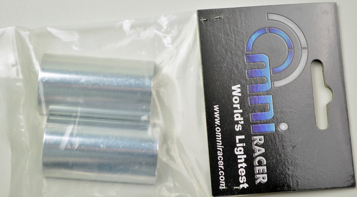 OMNI Racer WORLDS LIGHTEST Stem Shim 1-1/8″ to 1″ steerer 50mm: SILVER