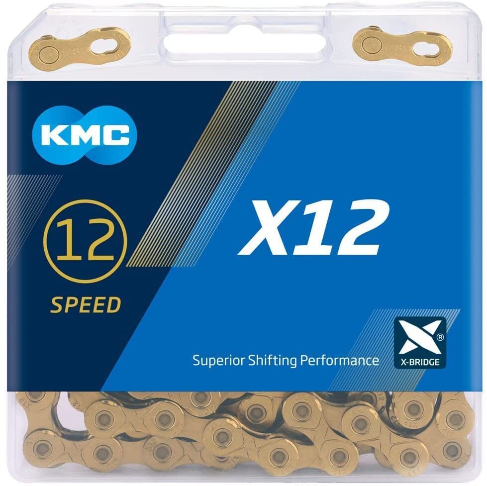 KMC 12 Speed X12 Gold 126L Qucik-Link Bicycle Road Bike Chain For Campy Shimano