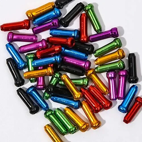 100 Pcs Bike Cable Ends Caps Bicycle Cable End Crimps Mountain Bike Brake Tips