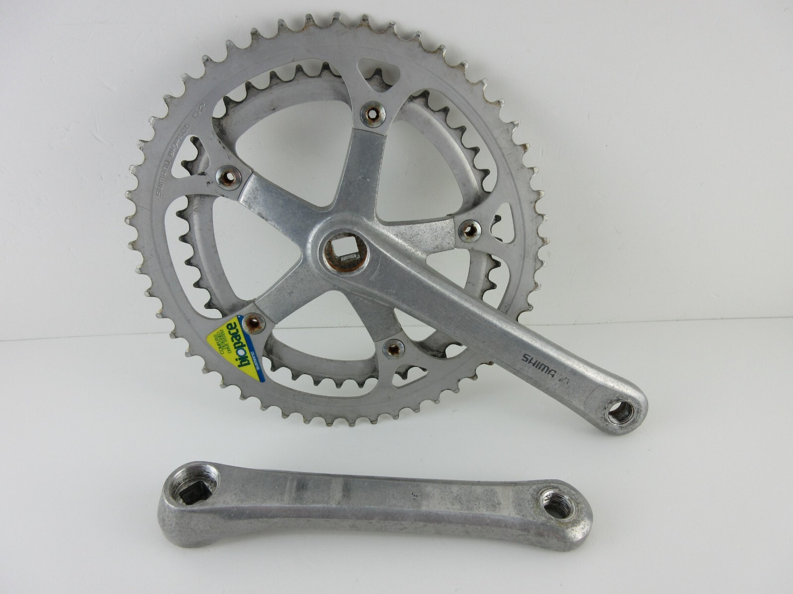 Vintage Shimano Biopace Crankset FC-B126 170mm 52/42t Double Road Bike