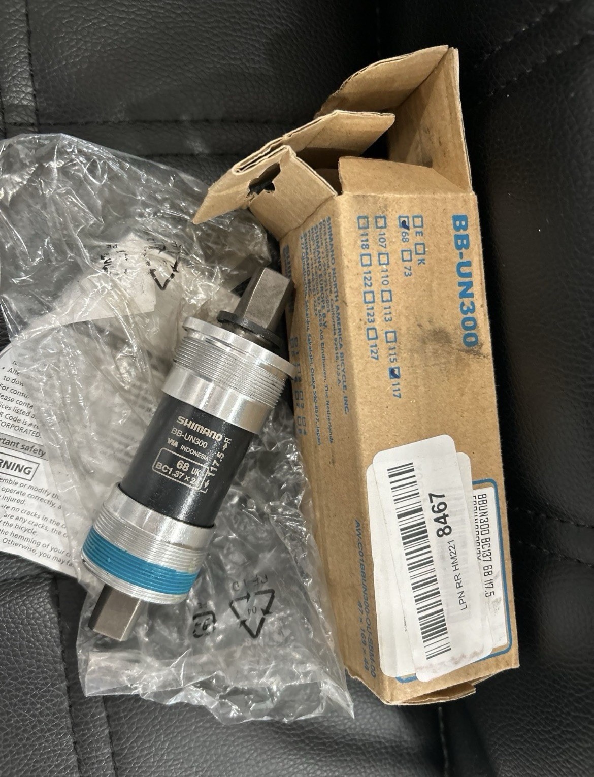 Shimano BB-UN300 bottom bracket , 68 – 117mm