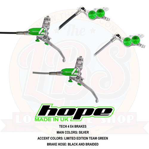 Hope Tech 4 E4 Enduro AM MTB Brakes Limited Edition Factory Racing Green – New