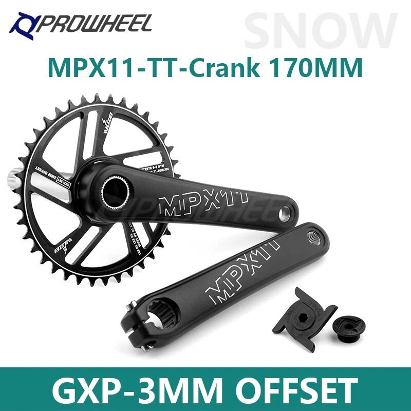 Snow Bike Crankset 170mm 30/32/34/36/38/40/42T with Sprockets Bottom Bracket BB