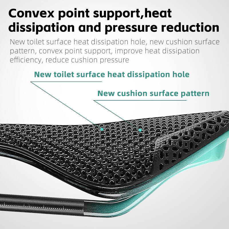 WEST BIKING 3D Printed Carbon Fibre Bicycle Saddle Short Nose Racing Bike Saddle