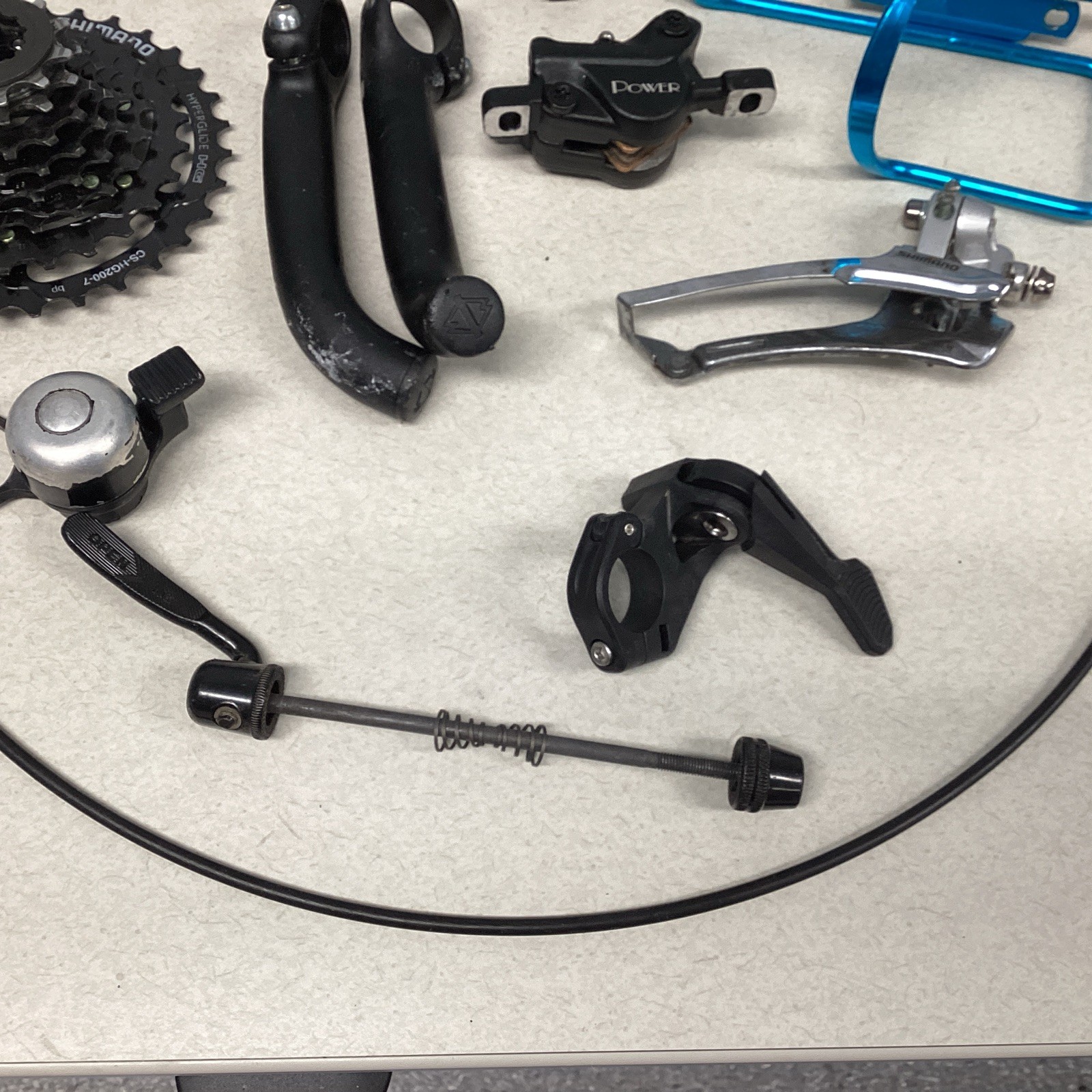 Lot Of Assorted Bicycle Parts – Derailleurs, Brakes, Saddles, Cassette, etc. #1