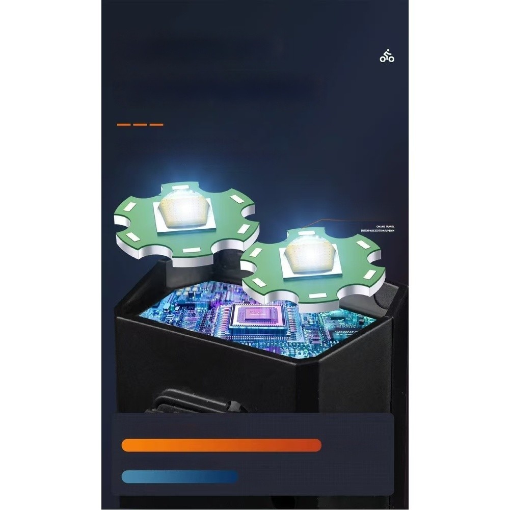 Bicycle Front Light Solar USB Rechargeable Smart Display For battery Level