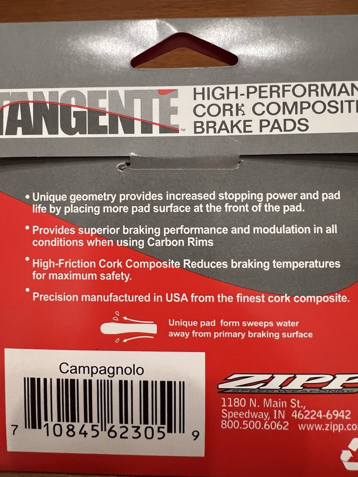 NEW! Zipp Speed Weaponry High-Performance Composite Cork Brake Pads – Campagnolo