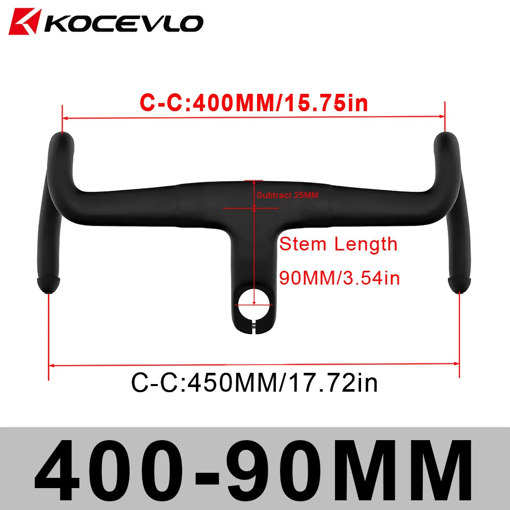 Gravel Road Bicycle Carbon Integrated Handlebar for 28.6mm Fork with Spacers