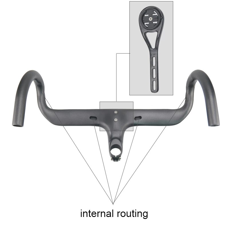Integrated Handlebar Carbon Road Bike with Stem Internal Routing 400/420/440mm