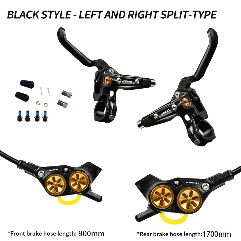 4 Pistons Mountain Road Bike Hydraulic Disc Brake 900/1700mm Oil Pressure Brake