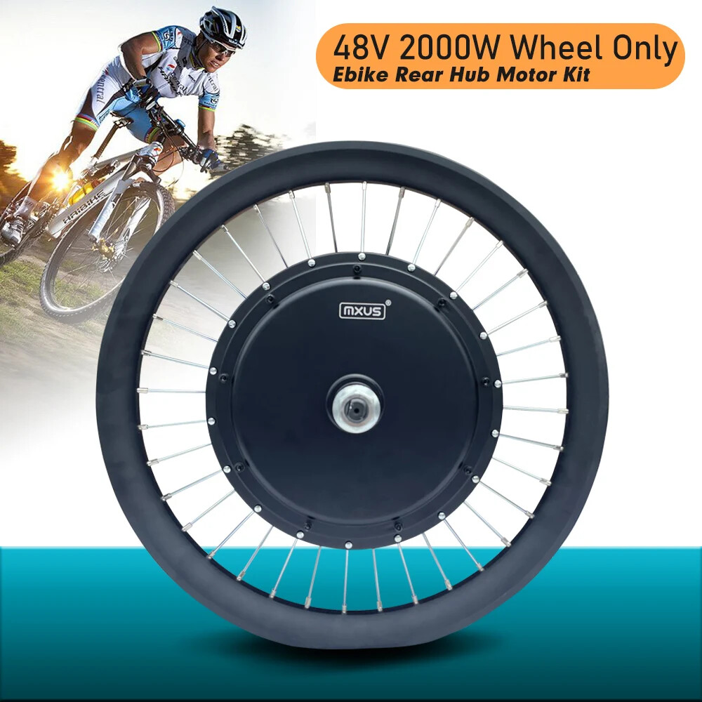 MTB Ebike Conversion Kit 48V 2000W 3.0Tyre Brushless Rear Rotate Hub Motor Wheel